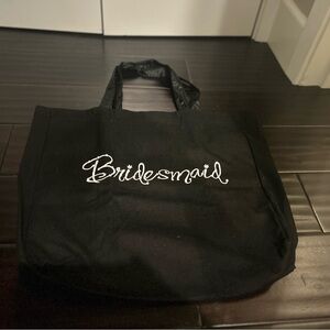Black Bridesmaid Tote Bag
